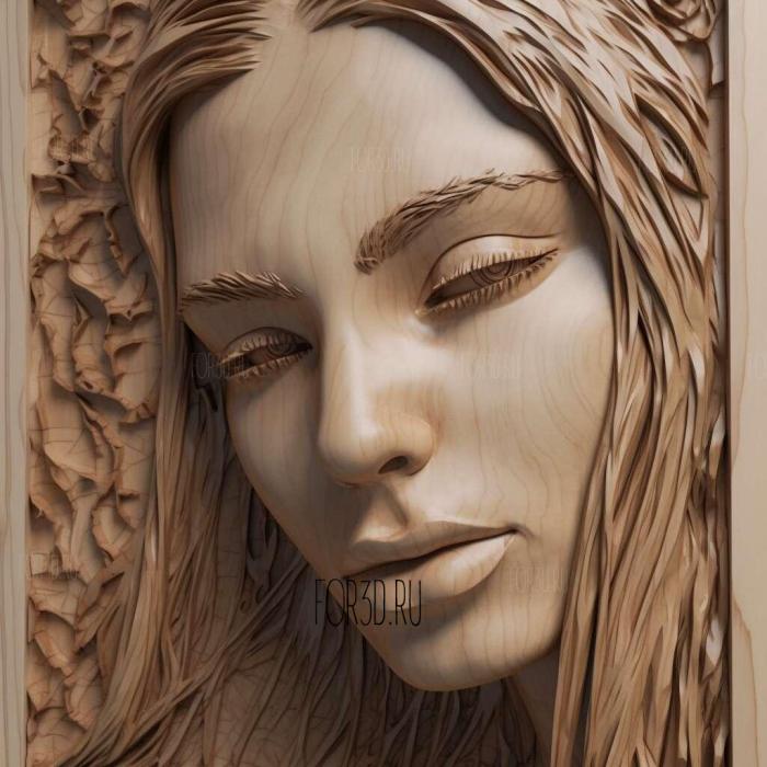 Megan Denise Fox 2 stl model for CNC